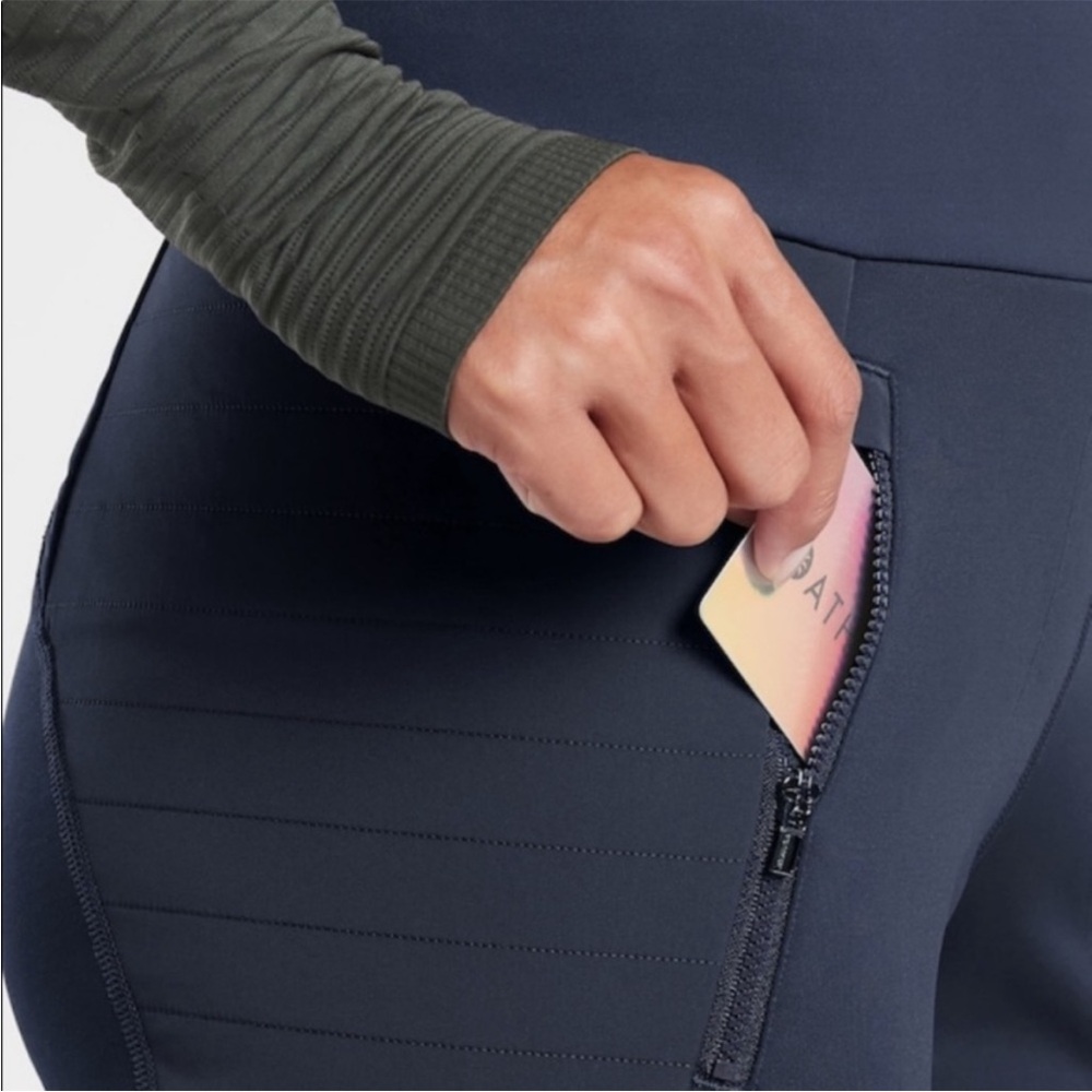 Athleta Peak Hybrid Fleece Tight Navy Size XS - Picture 4 of 16